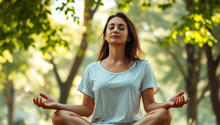 Woman meditating in forest, highlighting mindful pauses for clarity