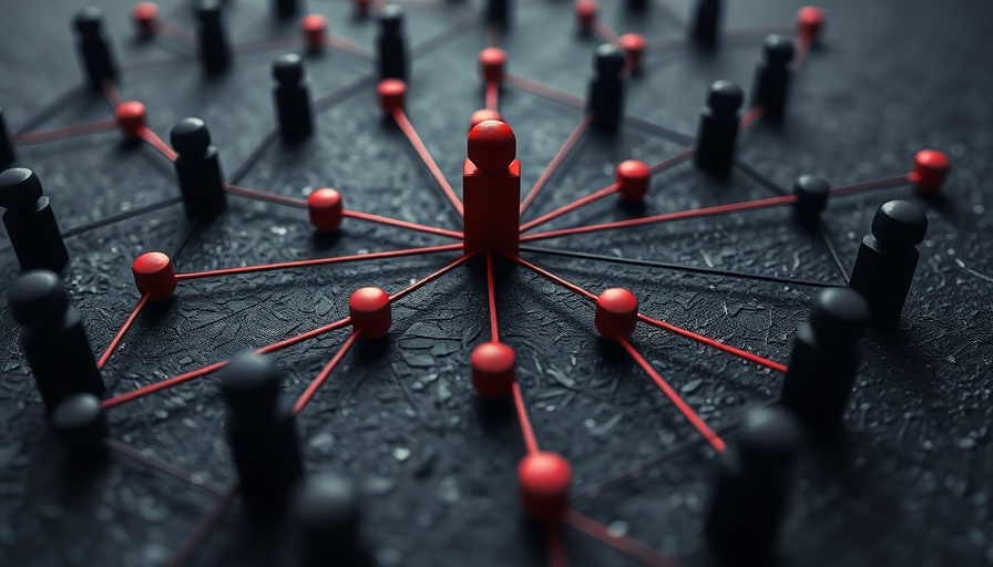 Network diagram showing role of geography in wealth management growth.