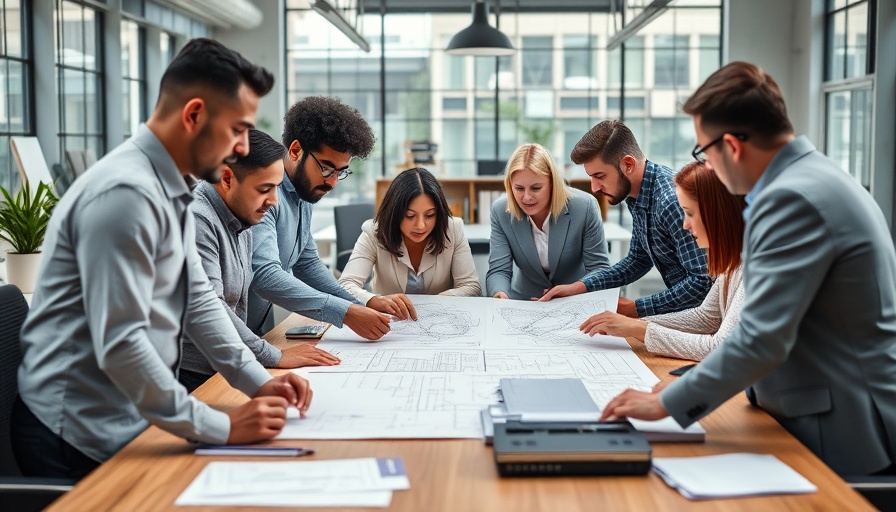 Professionals collaborating on successful large projects.