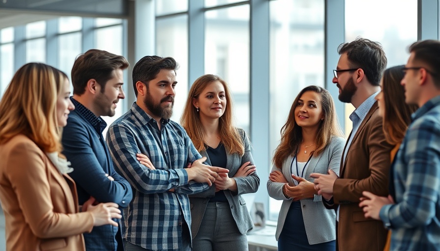 Group of professionals discussing managing project managers skills.