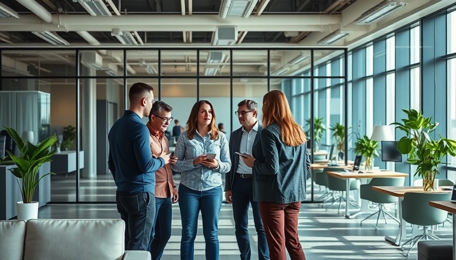 Leadership Development Insights in a modern office with collaborative work.