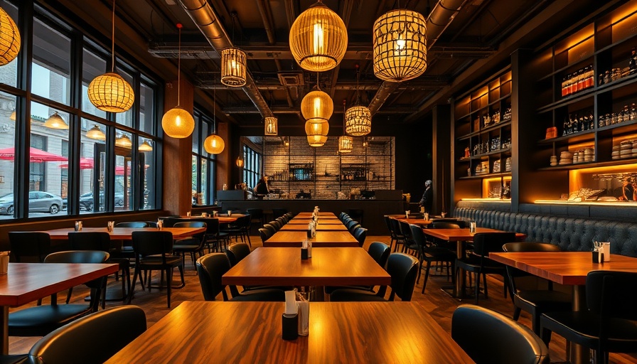 Modern restaurant interior highlighting ambiance for location choice.