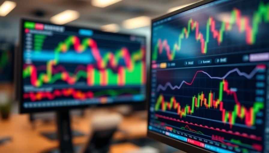 TSX Performance Insights vibrant chart data on screens.
