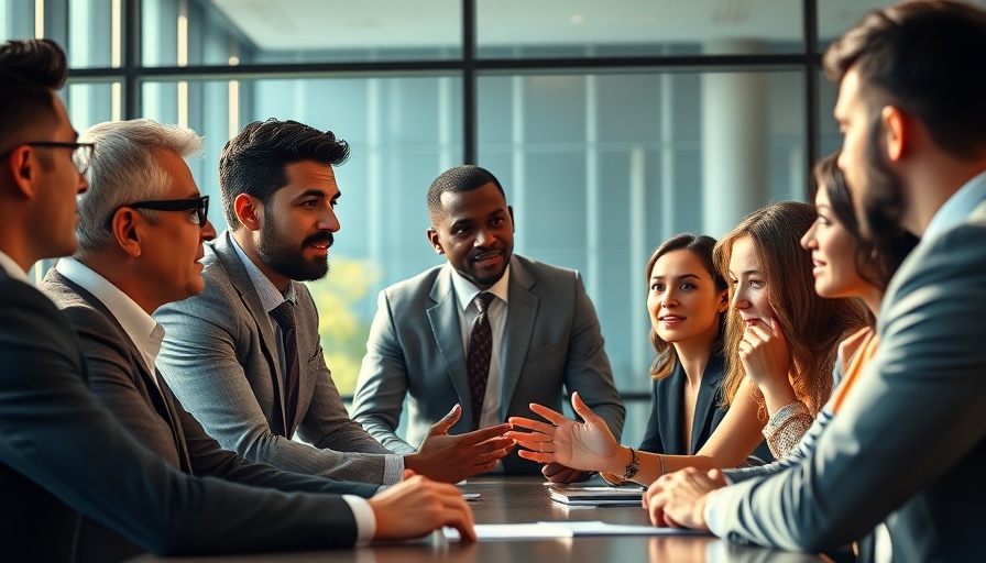 Diverse business professionals in heated boardroom discussion.