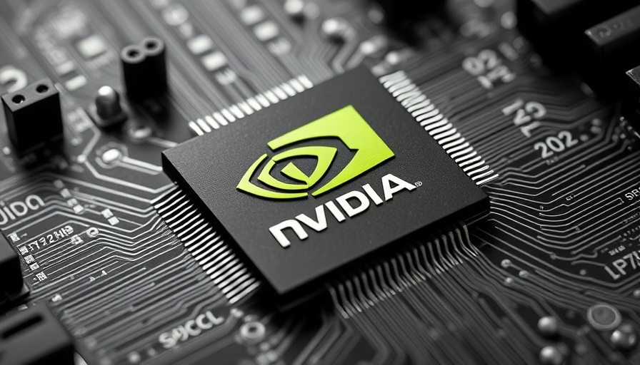 Nvidia chip design on a circuit board.