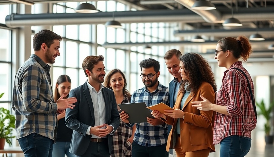 Workers collaborate in a modern office, embodying a culture of learning.