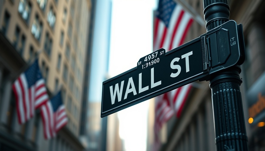 Wall Street sign with American flags symbolizes S&P and NASDAQ impact.