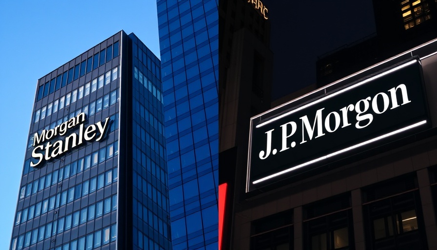 Morgan Stanley and J.P. Morgan building signs, financial advisors deferred compensation.