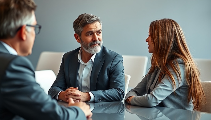 RGG Business Journal discussion between a man and woman in office