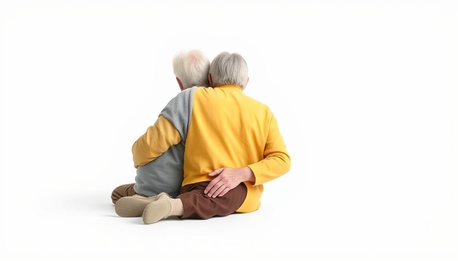 Abstract design symbolizing support for senior citizens.