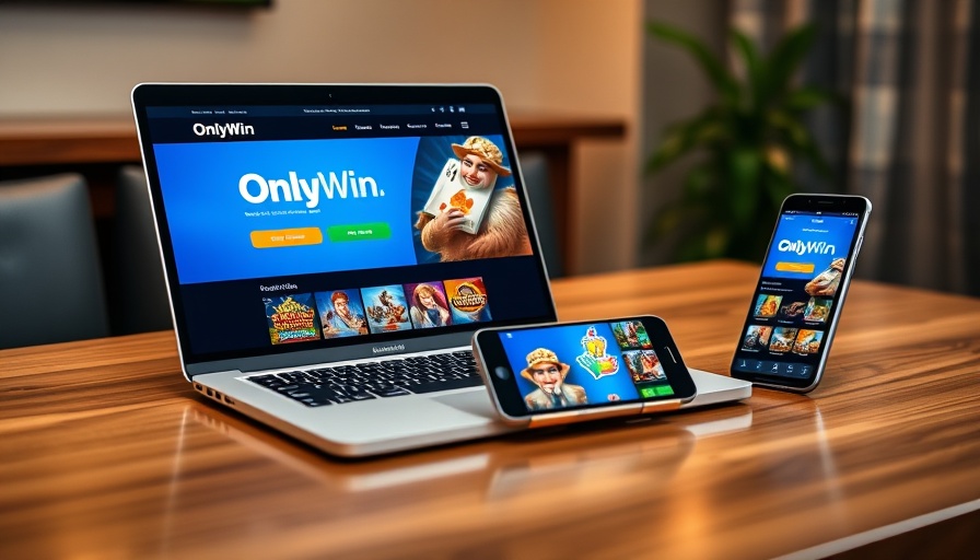 OnlyWin Casino website on laptop and smartphone display.