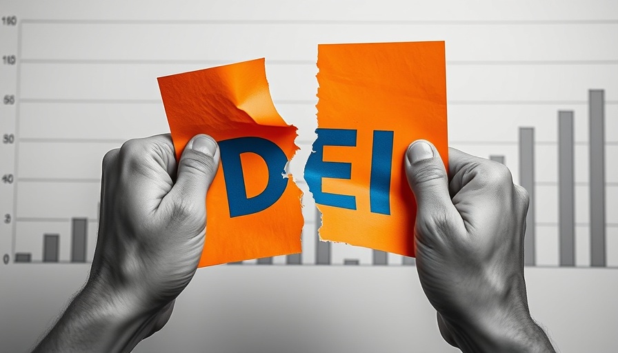 Symbolic image of tearing DEI sign representing backlash against DEI initiatives.
