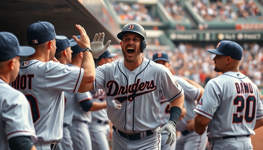 MLB player celebrating with team, highlighting MLB broadcasting deal
