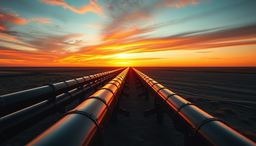 Vast pipelines at sunset, symbolizing Viper Energy growth strategies.