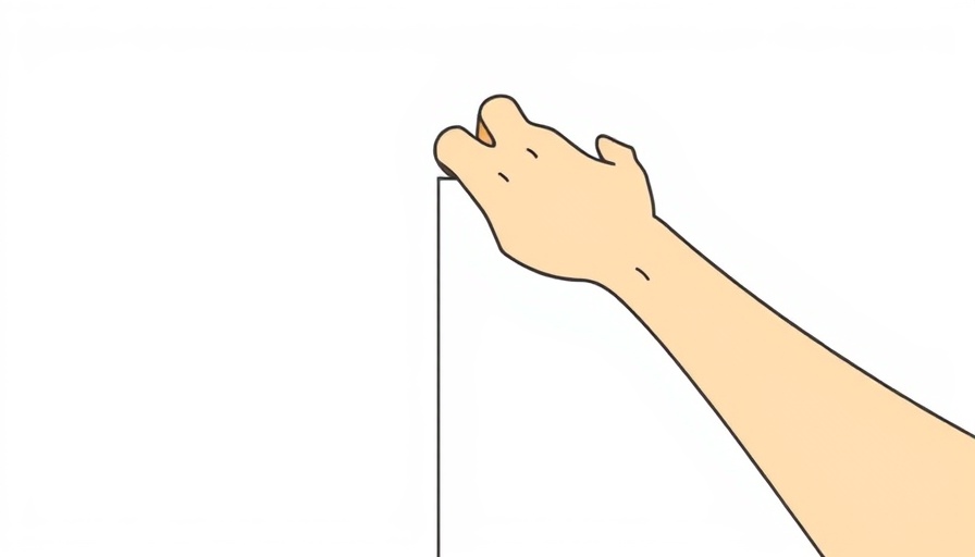 Minimalist hand illustration symbolizing innovation.