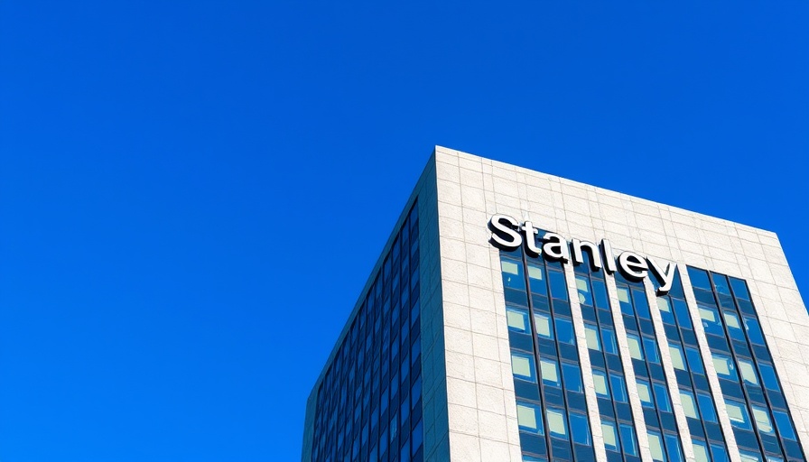 Morgan Stanley building showcasing the company logo in urban cityscape.