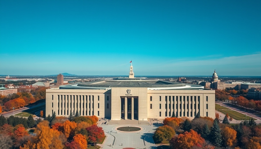 Pentagon and Air Force Memorial with Washington D.C. skyline