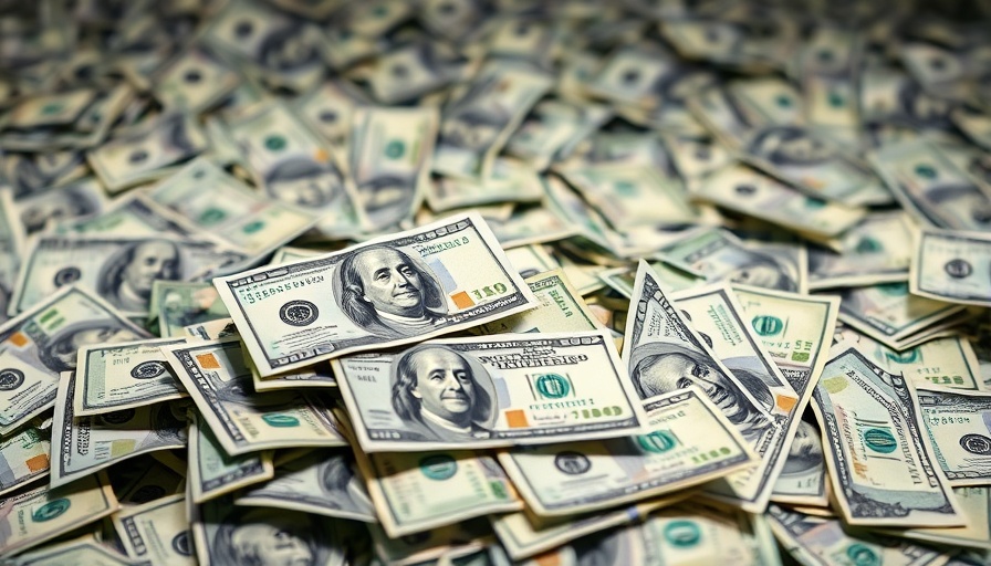 Pile of US hundred-dollar bills representing Intuit stock decline.