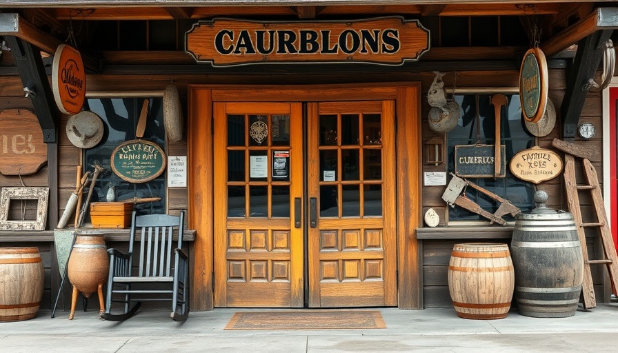 Rustic Cracker Barrel storefront featuring vintage decor