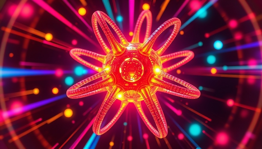 Vibrant atomic structure, symbolizing buy the dip on D-Wave Quantum.