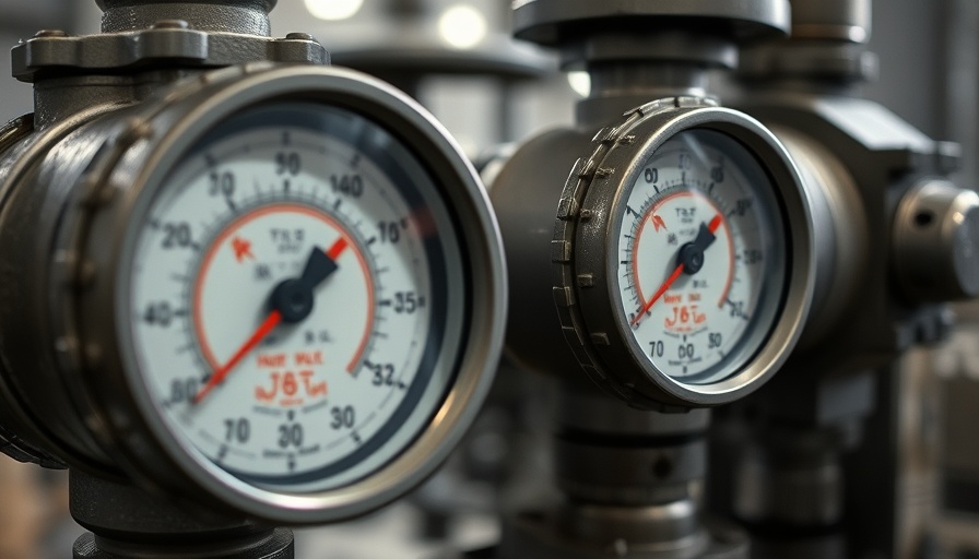 Smart water metering in the UK, close-up of water meters.