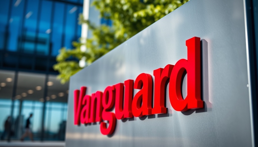Vanguard corporate sign representing SEC settlement.