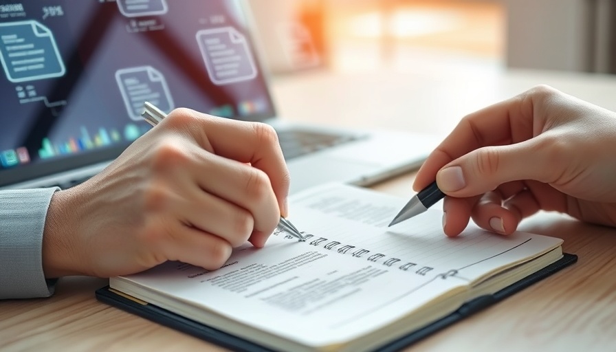Person marking checklist near laptop for $55K Podcast Job Offer in NYC