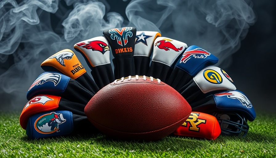 Swag Golf NFL custom headcovers with bold team logos.
