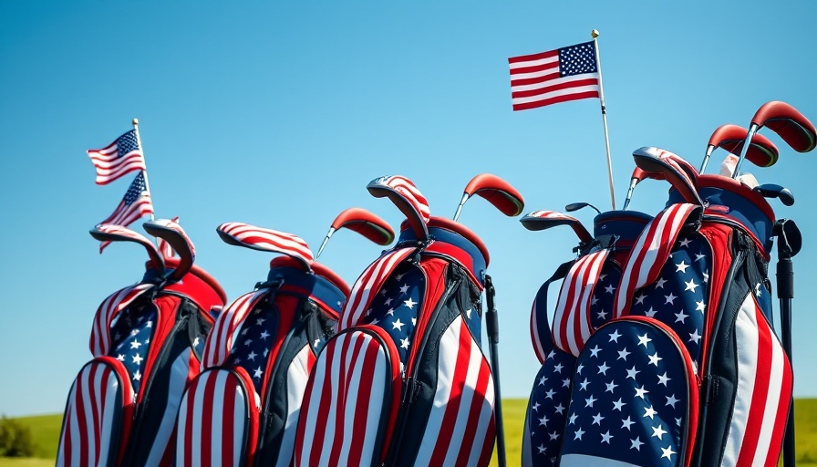 Swag Golf Ryder Cup Team USA bags with detailed design.