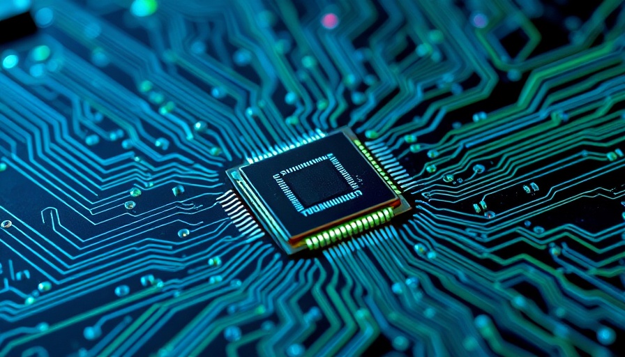 Impact of export curbs on U.S. chip companies visualized with technology.