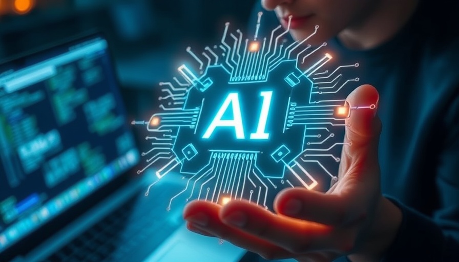 Futuristic AI chip glowing in hand, symbolizing resetting culture code for generative AI.