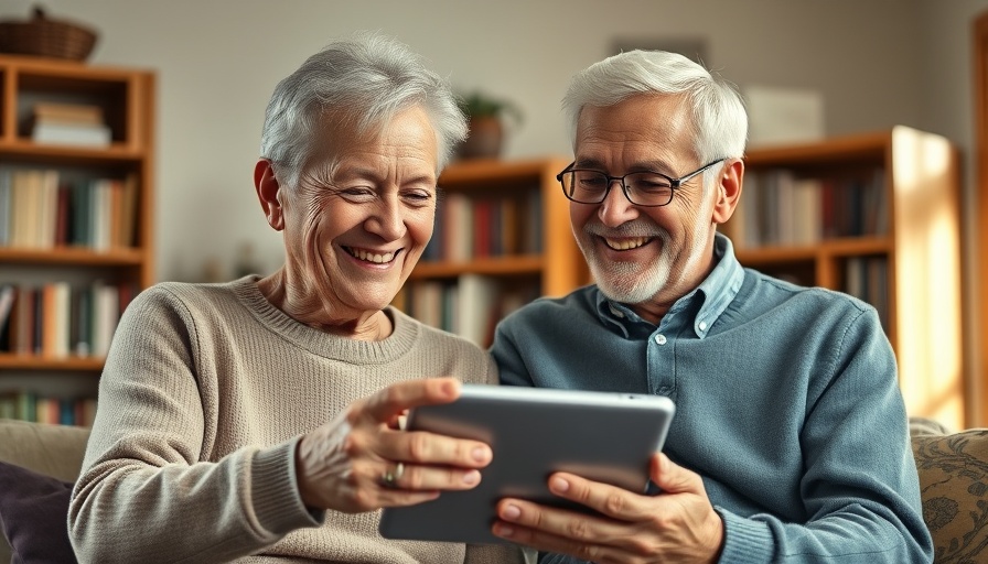 Seniors enjoying tablet benefits at home, technology connection.