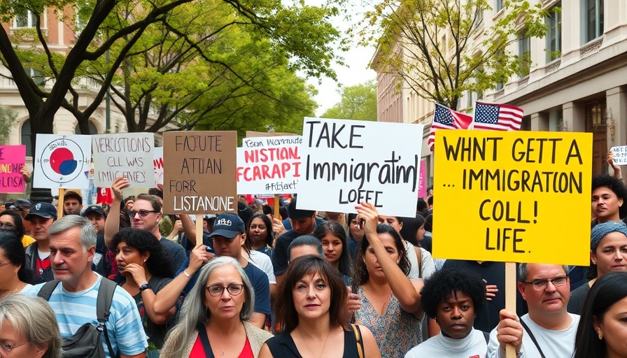 Vibrant protest for U.S. immigration rights.