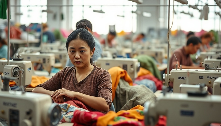 Textile workers sewing in South Africa's offshoring industry.