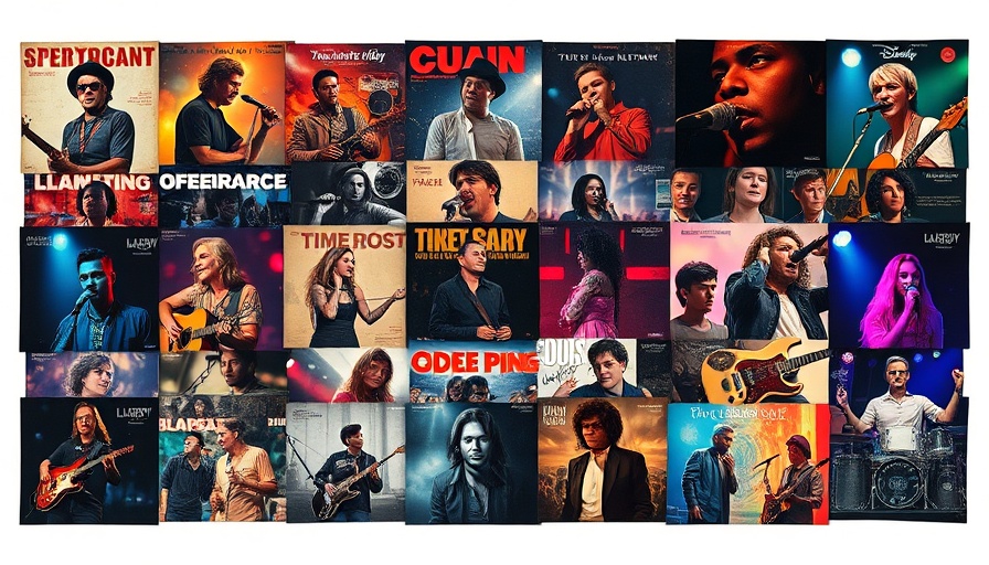 Soulful Duets Playlist collage with vibrant album covers and concert imagery.