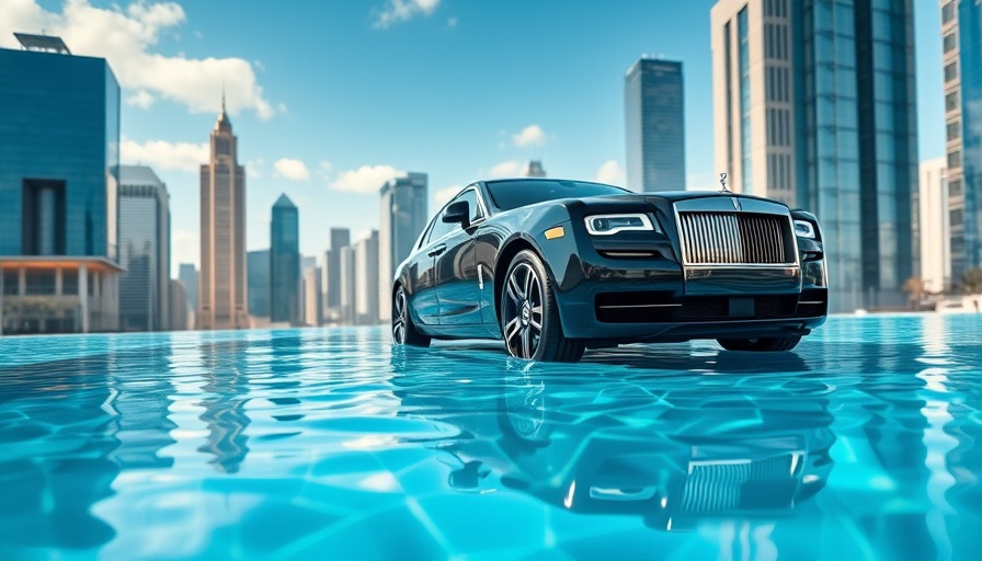 Rolls-Royce marketing strategies concept with car in pool.