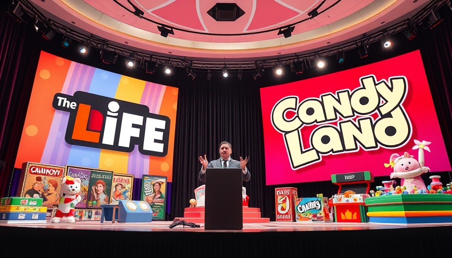 Colorful board game stage with a presenter discussing Right Size Church Engagement.