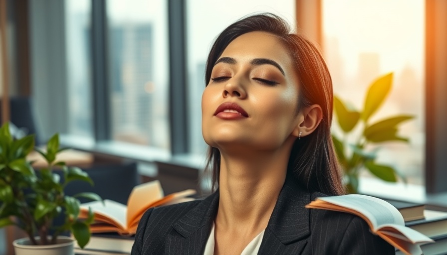 Serene professional reflecting in office, nourishing faith and business growth.