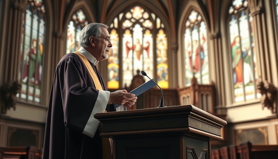 Reverend passionately speaking from the pulpit, IRS churches can speak boldly from the pulpit.