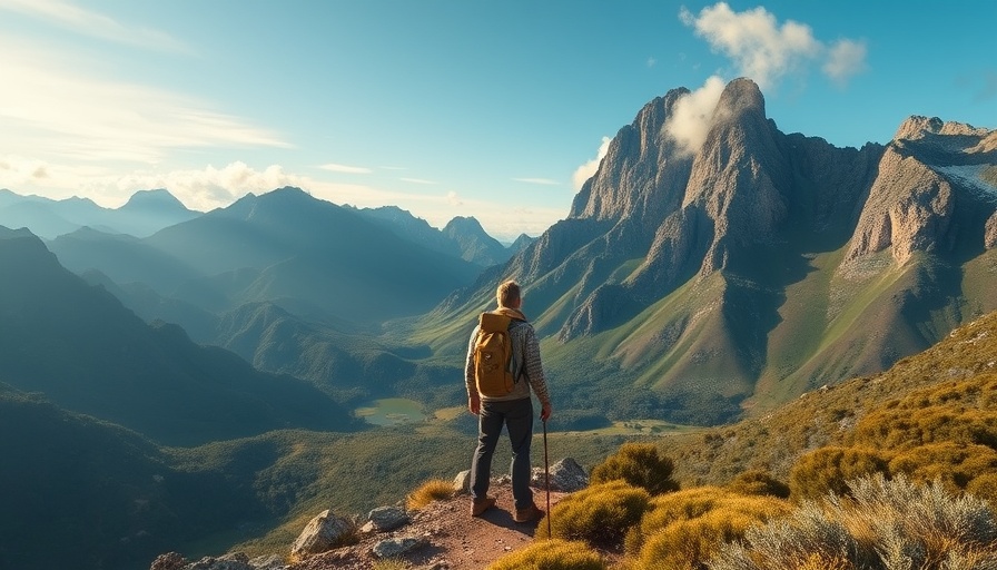 Lithuanian adventurer in a dramatic Tasmanian landscape.
