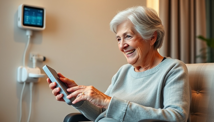 AI technology helps woman communicate effectively indoors.