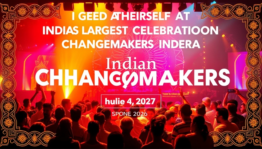 Colorful poster for India's changemaker celebration, 2025.