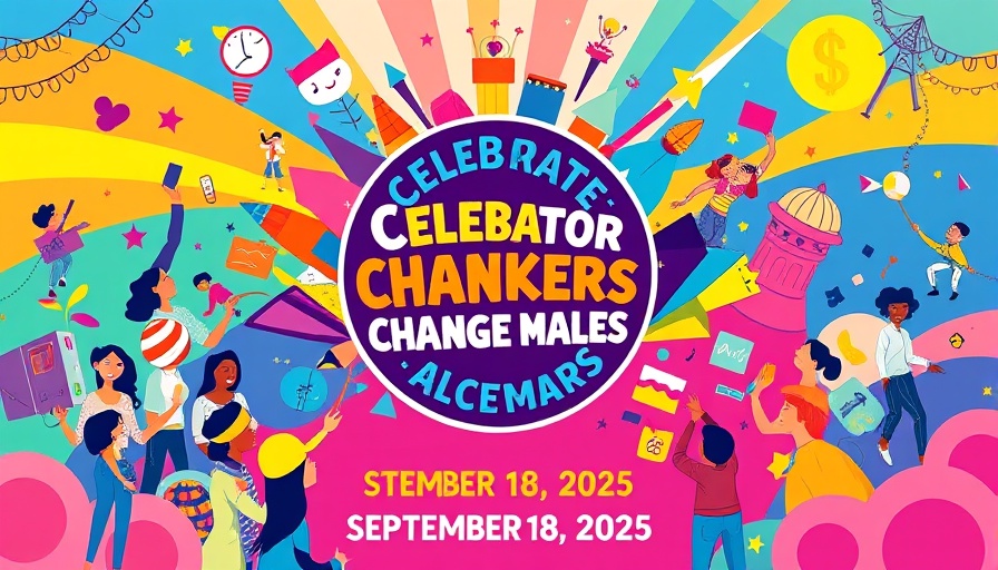Celebration of changemakers event poster for a wildlife photography journey.
