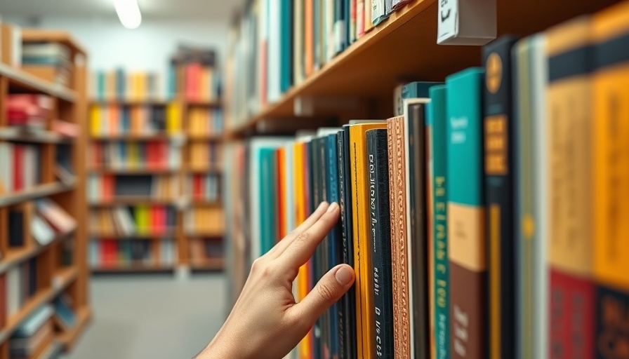 Books on a shelf with a hand reaching in a bookstore, Waterstones growth young readers books