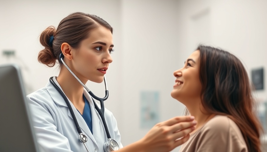 Healthcare professional using AI stethoscope for heart condition detection.
