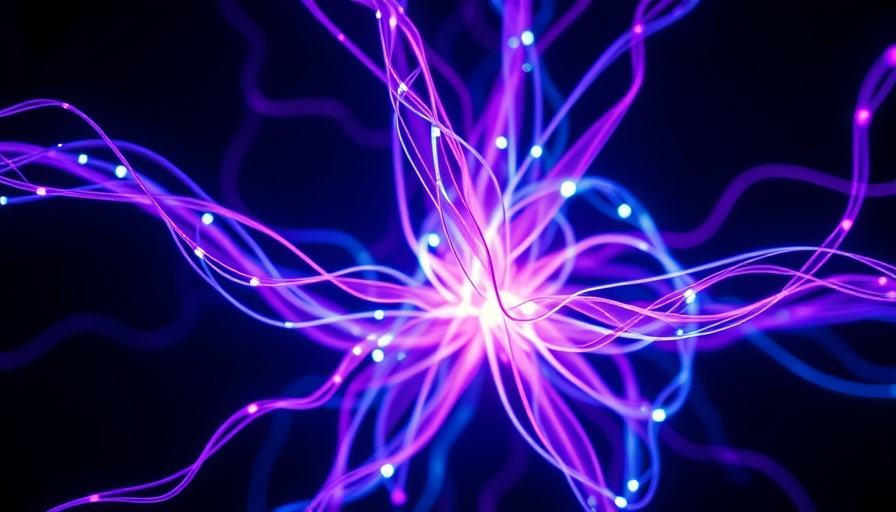 Glowing abstract fusion energy structure with neon colors.