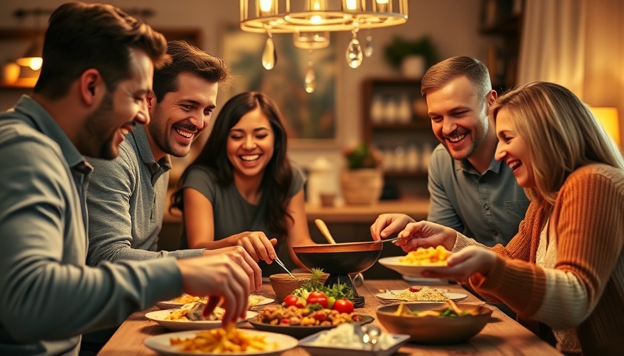 Family enjoying dinner together, an example of thin spaces in everyday life.