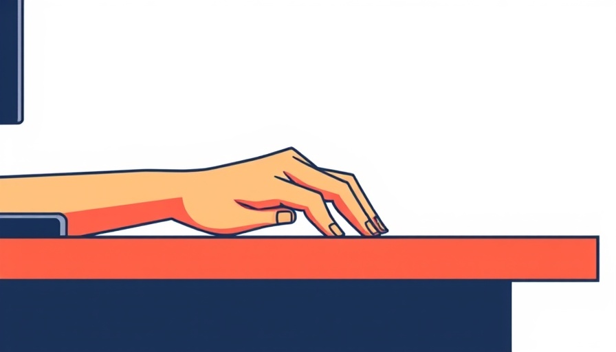 Minimalist hand illustration representing career development in West Cumbria.