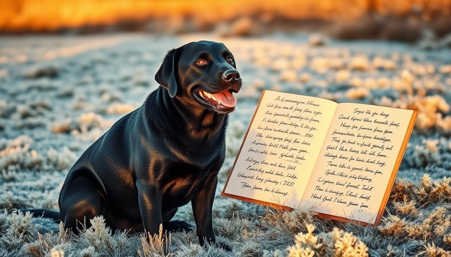Viral Compassion in Business: A heartfelt sympathy card and Labrador in frosty field.