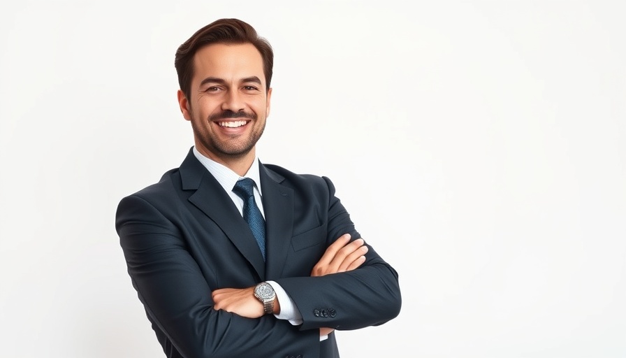 Professional portrait of a smiling man in a suit